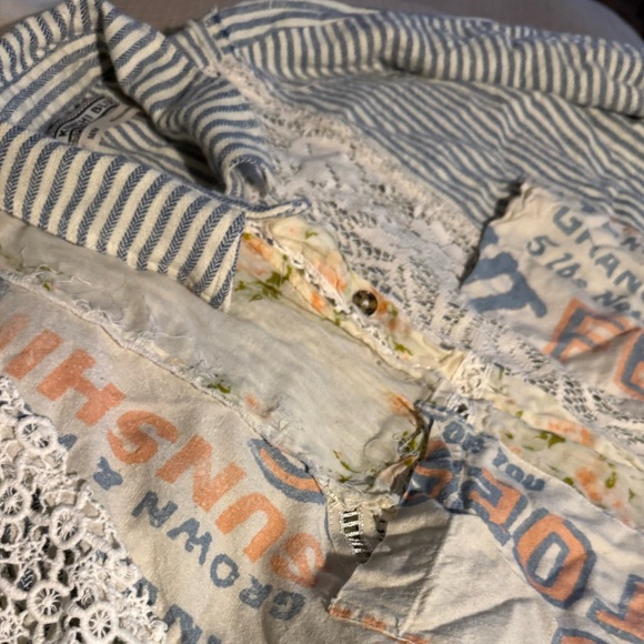 Kimchi Blue (Urban Outfitters) Patchwork Button-Up Shirt - Picture 7 of 9